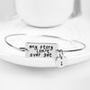 Image of Silver Semicolon Charm Bangle